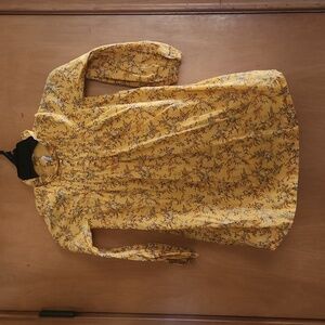 Janie and Jack Yellow Floral Girl Dress Fall Autumn